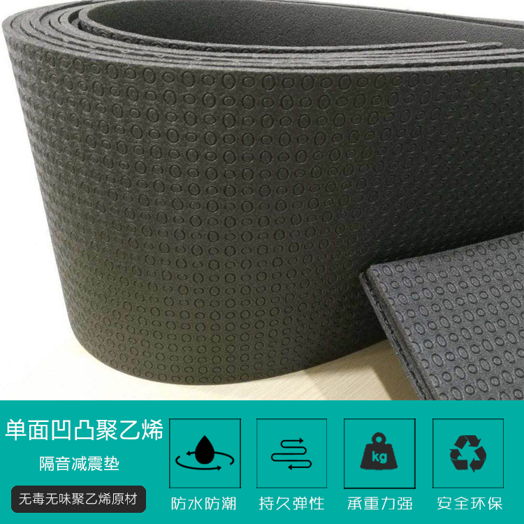 單面(miàn)凹發(fā)泡(pào)橡膠減(jiǎn)震墊闆